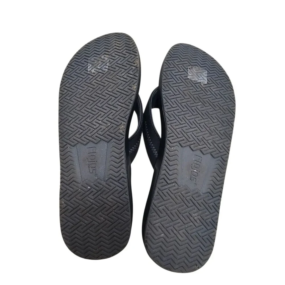 Flojos Men's Flip Flops Black 11